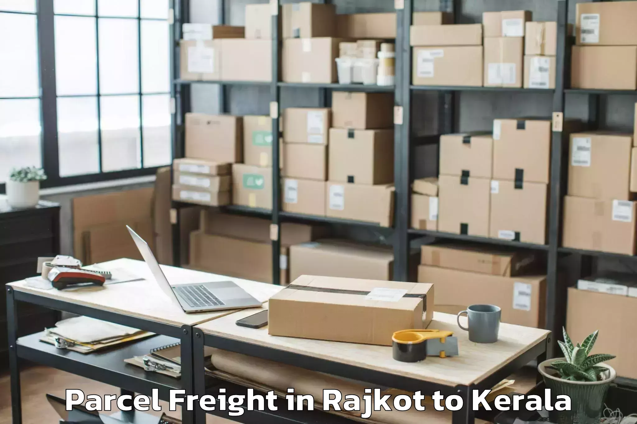 Efficient Rajkot to University Of Kerala Thiruvana Parcel Freight